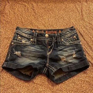 Rock Revival distressed Jean shorts